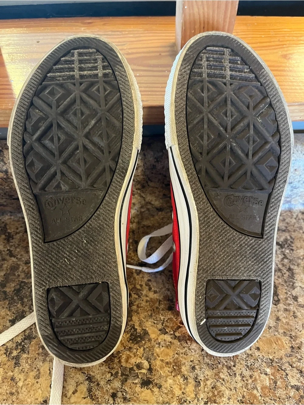 Converse‎ Kids Red Canvas Low-Top Sneakers with White Accents